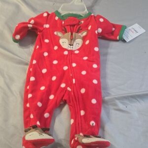 Carter's Red and White Polka Dot Footie One Piece